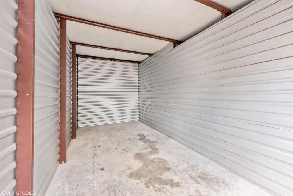 Inside a storage unit